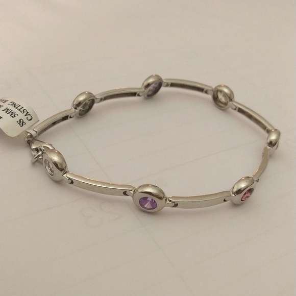 SFC Silver Multi colored stone bracelet - Picture 5 of 14